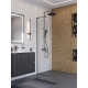 Душевая перегородка BelBagno UNO-L-1-TB-60-C-GM профиль оружейная сталь, стекло прозрачное