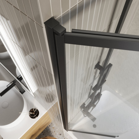 Шторка на ванну BelBagno LUCE-VF-11-90/145-C-NERO Шторка на ванну BelBagno LUCE-VF-11-90/145-C-NERO