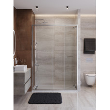 Душевая дверь Cezares LUX-B-FS-11-140-C-CR, 140х195, профиль хром, стекло прозрачное