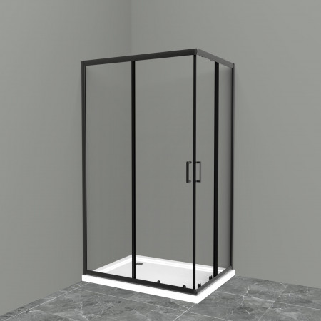 Душевой уголок BelBagno UNO-195-AH-2-100/80-C-NERO Душевой уголок BelBagno UNO-195-AH-2-100/80-C-NERO