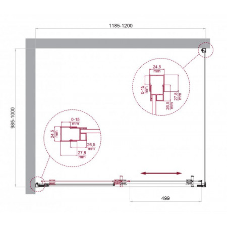 Душевой уголок BelBagno LUCE-AH-1-120/100-C-Cr Душевой уголок BelBagno LUCE-AH-1-120/100-C-Cr