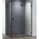 Душевой уголок Cezares BELLAGIO-AH-1-140/80-C-NERO, 140х80х197, профиль черный, прозрачное стекло