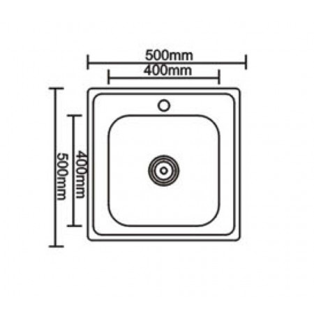 Мойка нерж. сталь Seaman Eco Wien SWT-5050 (Micro-satin *10) 500 x 500