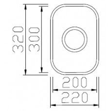 Мойка нерж. сталь Seaman Eco Wien SWU-2232 Под стол 220 x 320