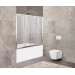 Шторка на ванну BelBagno UNIQUE-VF-2-150/180-140-P-Cr