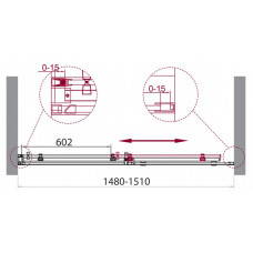 Душевая дверь BelBagno ACQUA-BF-1-150-C-Cr