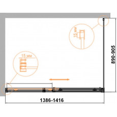 Душевой уголок Cezares DUET SOFT-M-AH-1-140/90-C-Cr