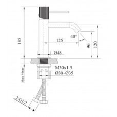 Смеситель для раковины низкий медный матовый Bilancia 0144 BC AltroBagno