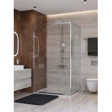 Душевой уголок Cezares LUX-AH-FS-11-110/80-C-CR, 110х80х195, профиль хром, стекло прозрачное