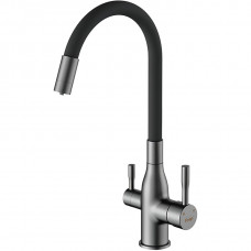 Смеситель для кухни Frap F4396-15 с гибким изливом и фильтрованной воды