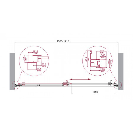 Дверь в проём BelBagno LUCE-BF-1-140-C-Cr Дверь в проём BelBagno LUCE-BF-1-140-C-Cr