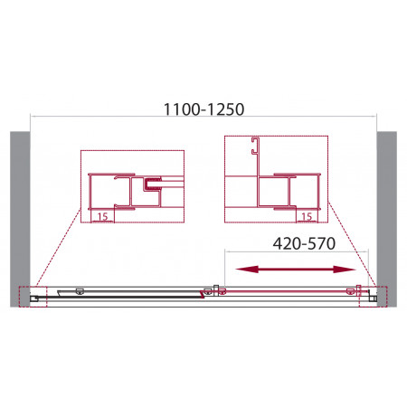 Дверь в проём BelBagno UNIQUE-BF-1-110/125-P-Cr Дверь в проём BelBagno UNIQUE-BF-1-110/125-P-Cr