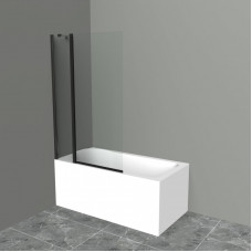 Шторка на ванну BelBagno UNO-V-11-100/150-C-NERO