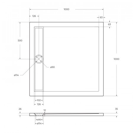 Акриловый поддон 100х100 BelBagno TRAY-BB-DUE-A-100-4-W0 без сифона Акриловый поддон 100х100 BelBagno TRAY-BB-DUE-A-100-4-W0 без сифона