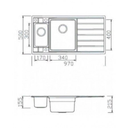 Мойка нерж. сталь Seaman Eco Roma SMR-9750B2 (вентиль-автомат) 970 x 500 Мойка нерж. сталь Seaman Eco Roma SMR-9750B2 (вентиль-автомат) 970 x 500