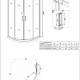 Душевой угол Veconi RV-202G 800x800x1900 брашированное золото прозрачное RV202G-80-01-C4