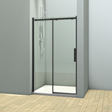 Душевая дверь Veconi VN-70B 1400x1950 черный матовый прозрачное VN70B-140-01-C4