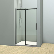 Душевая дверь Veconi VN-70B 1500x1950 черный матовый прозрачное VN70B-150-01-C4