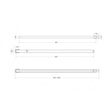 Душевая перегородка BelBagno KRAFT-L-1-120-C-Cr