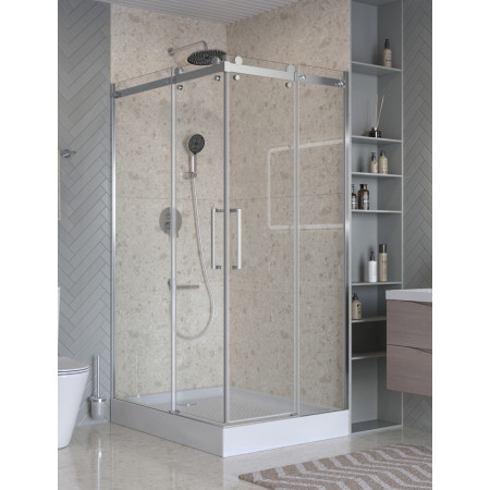 Душевой уголок 120х90см BelBagno MARINO-2-AH-2-120/90-C-CR профиль хром, стекло прозрачное