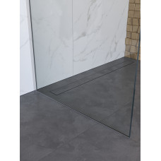 Душевая перегородка BelBagno UNO-L-1-TB-110-C-Cr профиль хром, стекло прозрачное