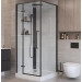 Душевая кабина BelBagno UNO-CAB-A-1-90-C-NERO-Bi-TOP-L, левосторонняя