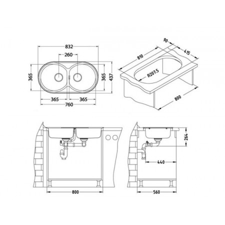 Мойка Alveus Form 50 Nat-90 нерж сталь (832 х 437) Мойка Alveus Form 50 Nat-90 нерж сталь (832 х 437)