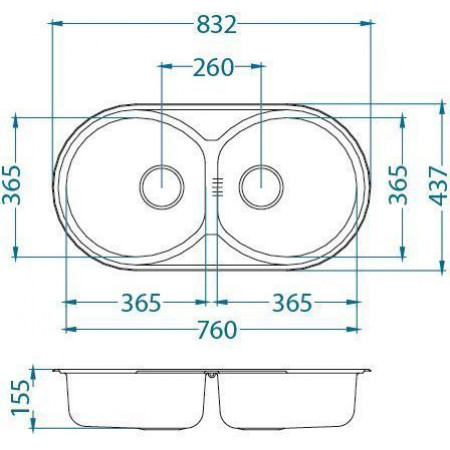 Мойка Alveus Form 50 Lei-90 нерж сталь (832 х 437) Мойка Alveus Form 50 Lei-90 нерж сталь (832 х 437)