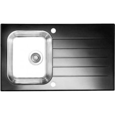 Мойка Alveus Glassix 10 Ral9005-90 комби (860 х 500) Стальная/Чёрная