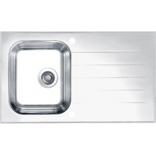 Мойка Alveus Glassix 10 Ral9005-90 комби (860 х 500) Стальная/Белая