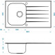Мойка Alveus Glassix 10 Ral9005-90 комби (860 х 500) Стальная/Белая Мойка Alveus Glassix 10 Ral9005-90 комби (860 х 500) Стальная/Белая