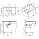 Мойка Alveus Glassix 20 Ral9005-90 комби (860 х 500) Стальная/Чёрная