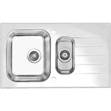Мойка Alveus Glassix 20 Ral9005-90 комби (860 х 500) Стальная/Белая