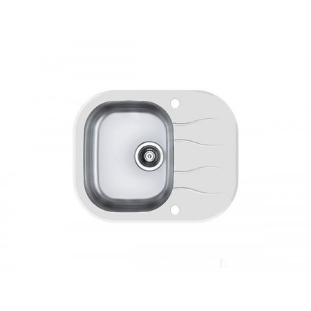 Мойка Alveus Wave 10 комби (620 х 500) Стальная/Белая Мойка Alveus Wave 10 комби (620 х 500) Стальная/Белая