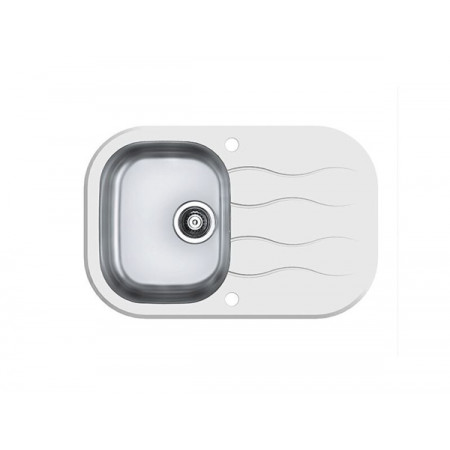 Мойка Alveus Wave 20 комби (760 х 500) Стальная/Белая Мойка Alveus Wave 20 комби (760 х 500) Стальная/Белая