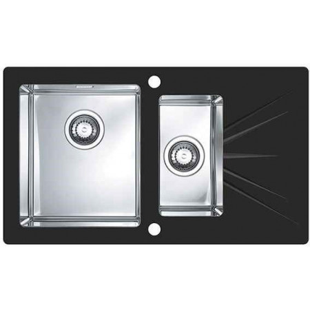 Мойка Alveus Karat 20 комби (860 х 500) Стальная/Чёрная Мойка Alveus Karat 20 комби (860 х 500) Стальная/Чёрная