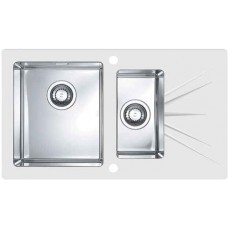 Мойка Alveus Karat 20 комби (860 х 500) Стальная/Белая