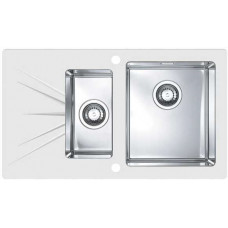 Мойка Alveus Karat 20 комби (860 х 500) Стальная/Белая