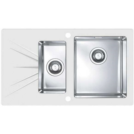 Мойка Alveus Karat 20 комби (860 х 500) Стальная/Белая Мойка Alveus Karat 20 комби (860 х 500) Стальная/Белая