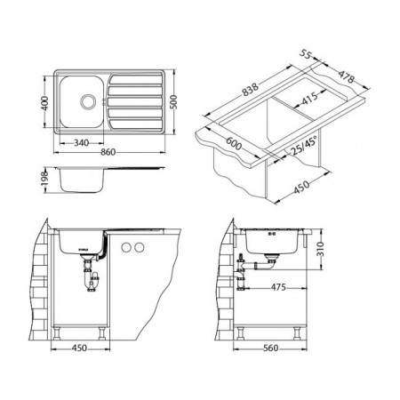 Мойка Alveus Zoom Maxim 30 Sat-90 нерж сталь (860 х 500) Мойка Alveus Zoom Maxim 30 Sat-90 нерж сталь (860 х 500)