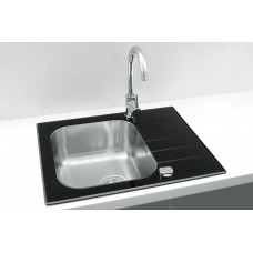 Мойка Alveus Vitro 10 Ral9005-90 комби (600 х 500) Стальная/Чёрная