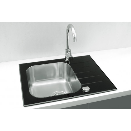 Мойка Alveus Vitro 10 Ral9005-90 комби (600 х 500) Стальная/Чёрная Мойка Alveus Vitro 10 Ral9005-90 комби (600 х 500) Стальная/Чёрная