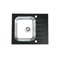 Мойка Alveus Vitro 10 Ral9005-90 комби (600 х 500) Стальная/Чёрная