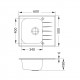 Мойка Alveus Vitro 10 Ral9005-90 комби (600 х 500) Стальная/Чёрная Мойка Alveus Vitro 10 Ral9005-90 комби (600 х 500) Стальная/Чёрная