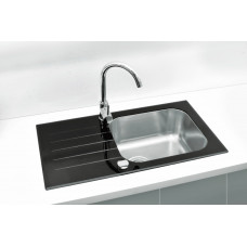 Мойка Alveus Vitro 20 Ral9005-90 комби (780 х 430) Стальная/Чёрная