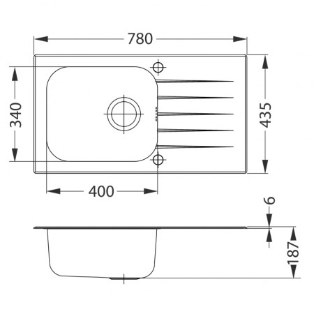 Мойка Alveus Vitro 20 Ral9005-90 комби (780 х 430) Стальная/Чёрная Мойка Alveus Vitro 20 Ral9005-90 комби (780 х 430) Стальная/Чёрная