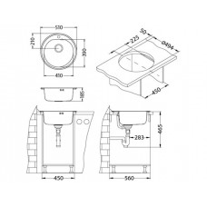 Мойка Alveus Form 30 Sat-90 Fi нерж сталь (510)