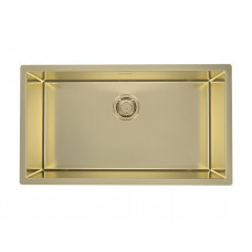 Мойка Под столешницу Alveus Quadrix Monarch 60 Gold нерж сталь (740 х 400) Золотая