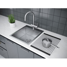 Ролл-мат круглый COLUMNA, C440-BS, брашированная нерж.сталь, 330х440мм, Paulmark