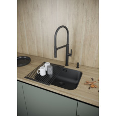 Ролл-мат круглый COLUMNA, C440-SB, силикон черный, 330х440мм, Paulmark